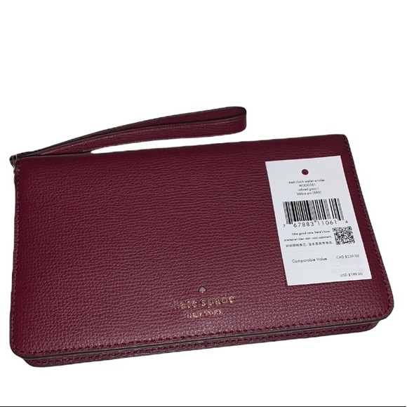 ♠️ kate spade ♠️ Darcy Medium Clutch Wallet Wristlet, Blackberry Preserve